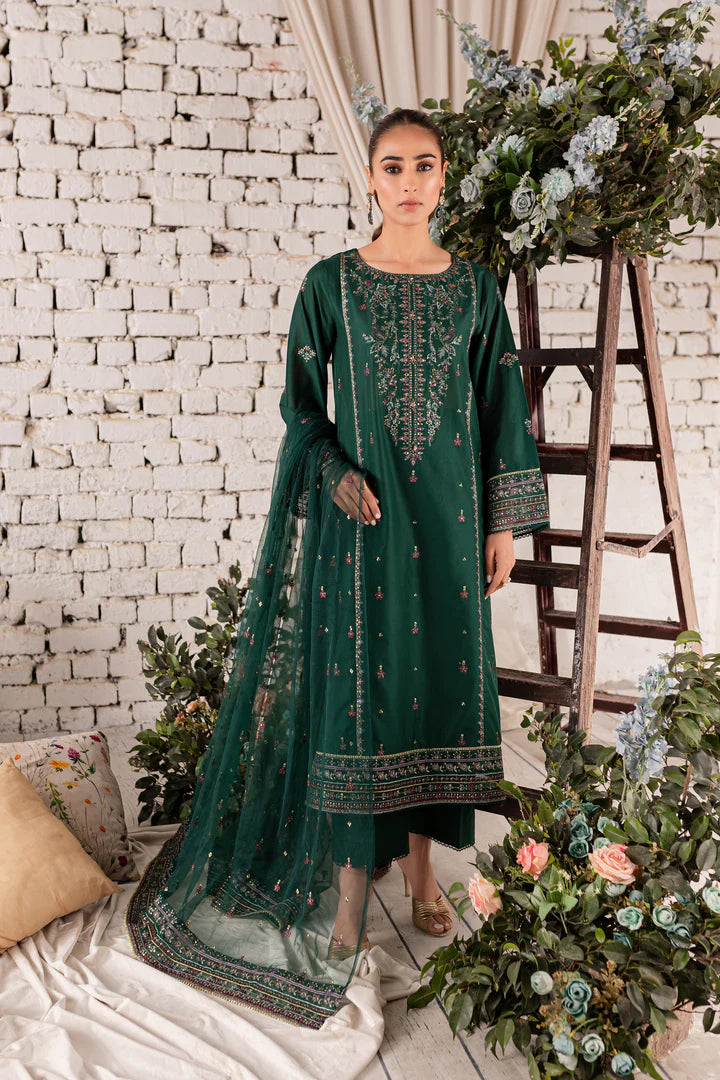 WINTER-  Orion 3Pc - Embroidered Cotton Dress