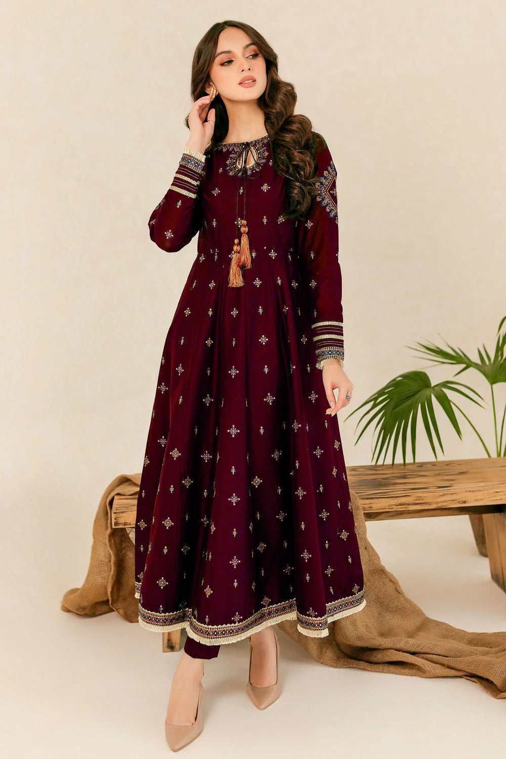 WINTER-  Best Selling - HREEM 2PC EMBROIDERED DRESS