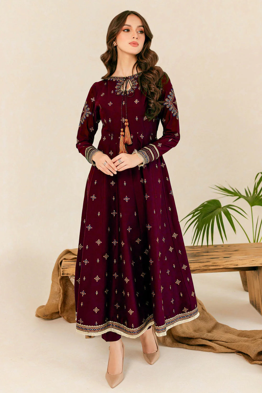 WINTER-  Best Selling - HREEM 2PC EMBROIDERED DRESS