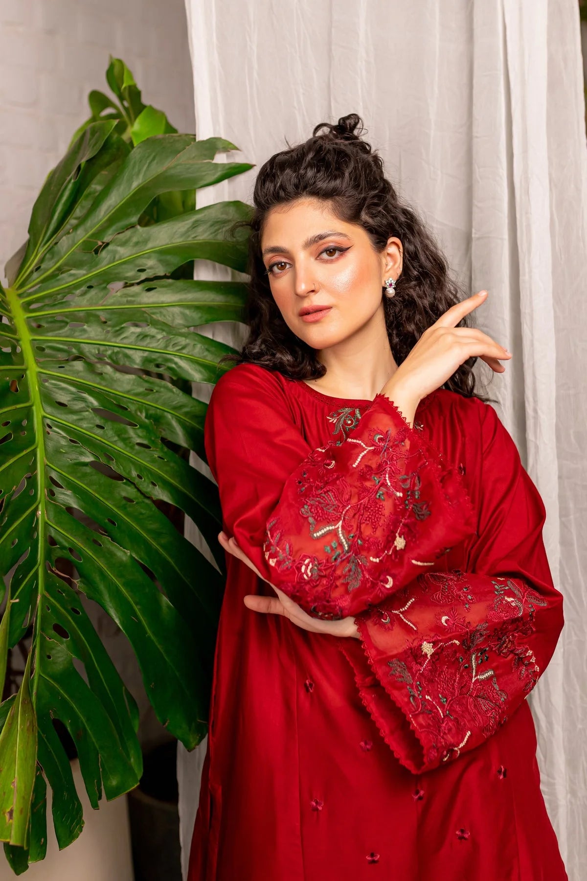 WINTER- BEST SELLING- AFEEFA - 2PC EMBROIDERED SUIT