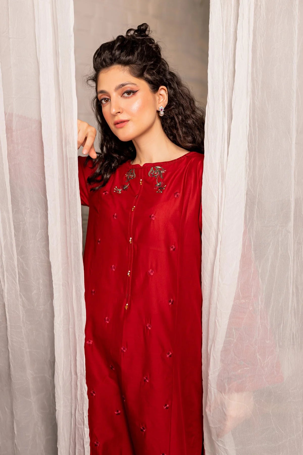 WINTER- BEST SELLING- AFEEFA - 2PC EMBROIDERED SUIT