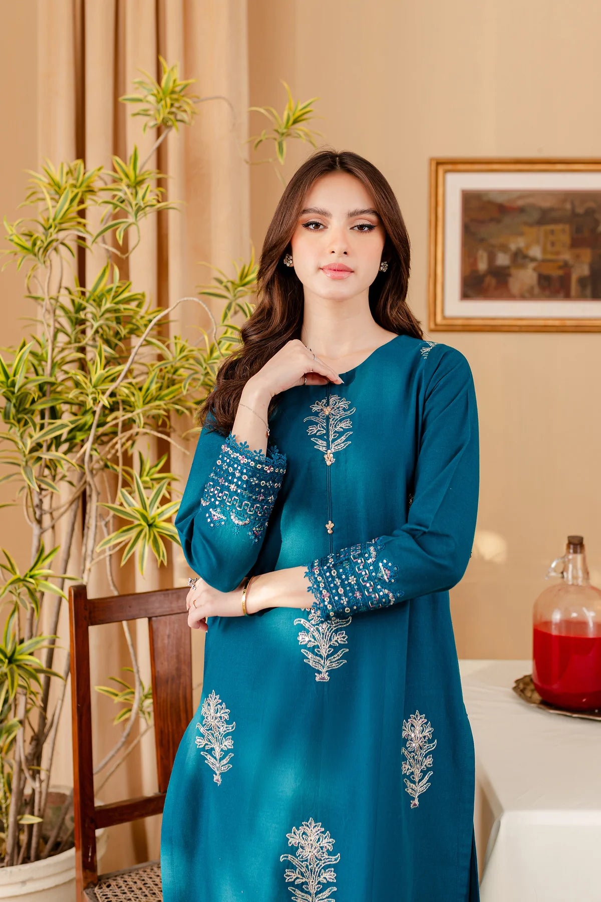 WINTER-  BEST SELLING - MELVIN - 2PC EMBROIDERED SUIT