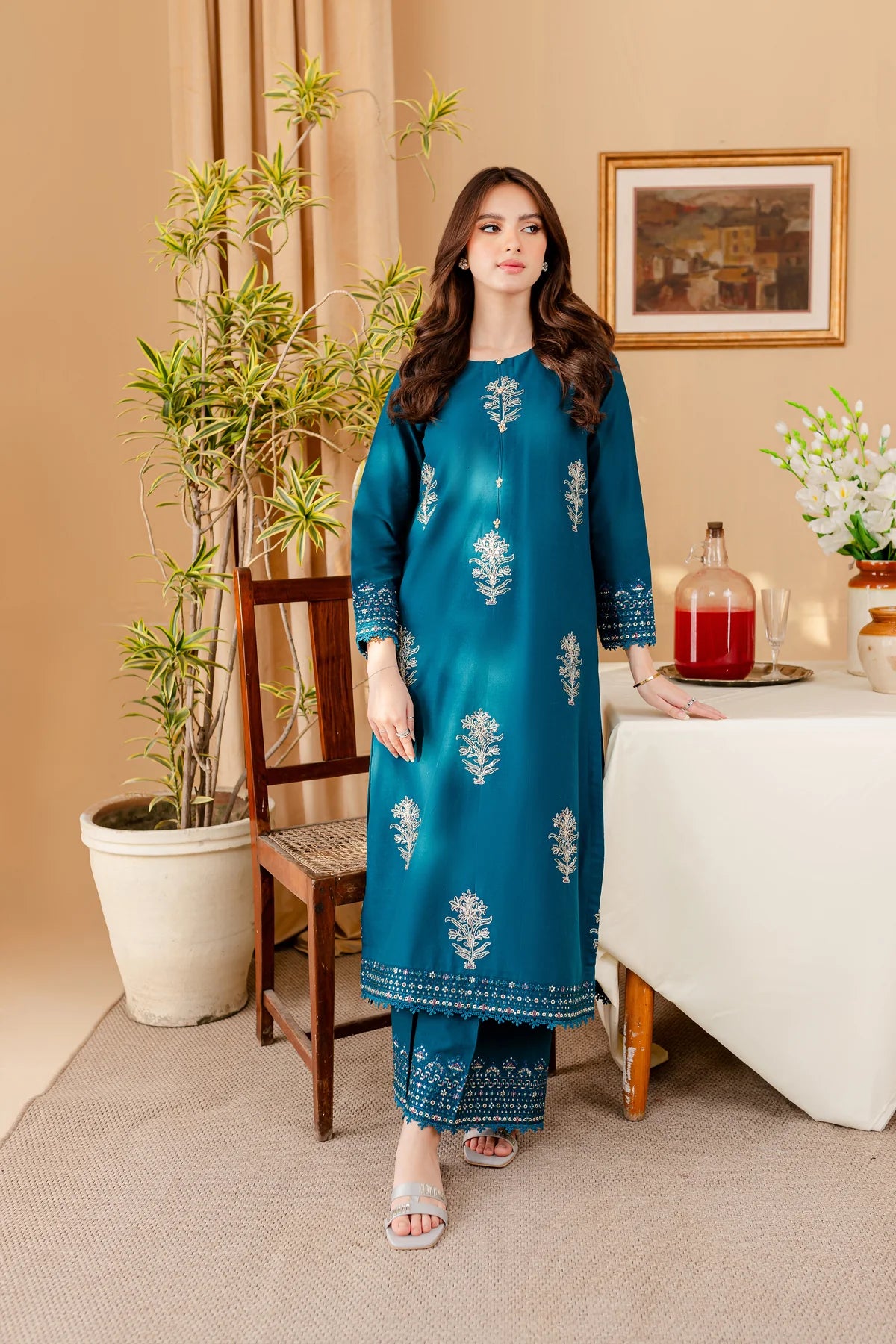 WINTER-  BEST SELLING - MELVIN - 2PC EMBROIDERED SUIT