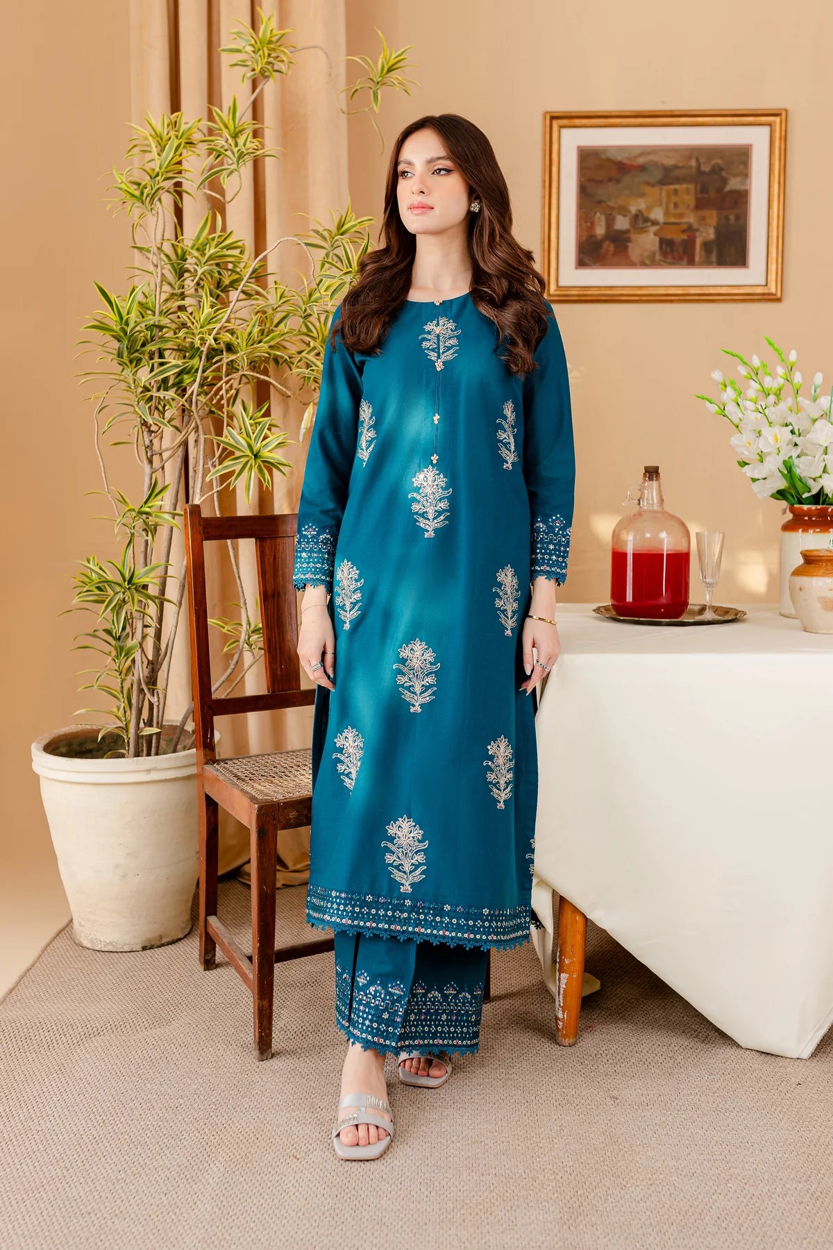 WINTER-  BEST SELLING - MELVIN - 2PC EMBROIDERED SUIT