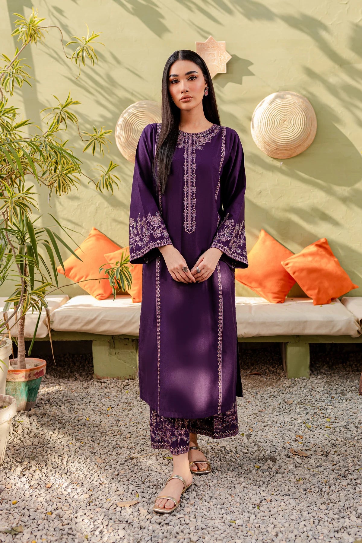 WINTER-  BEST SELLING - NOBARA 2PC EMBROIDERED COTTON DRESS