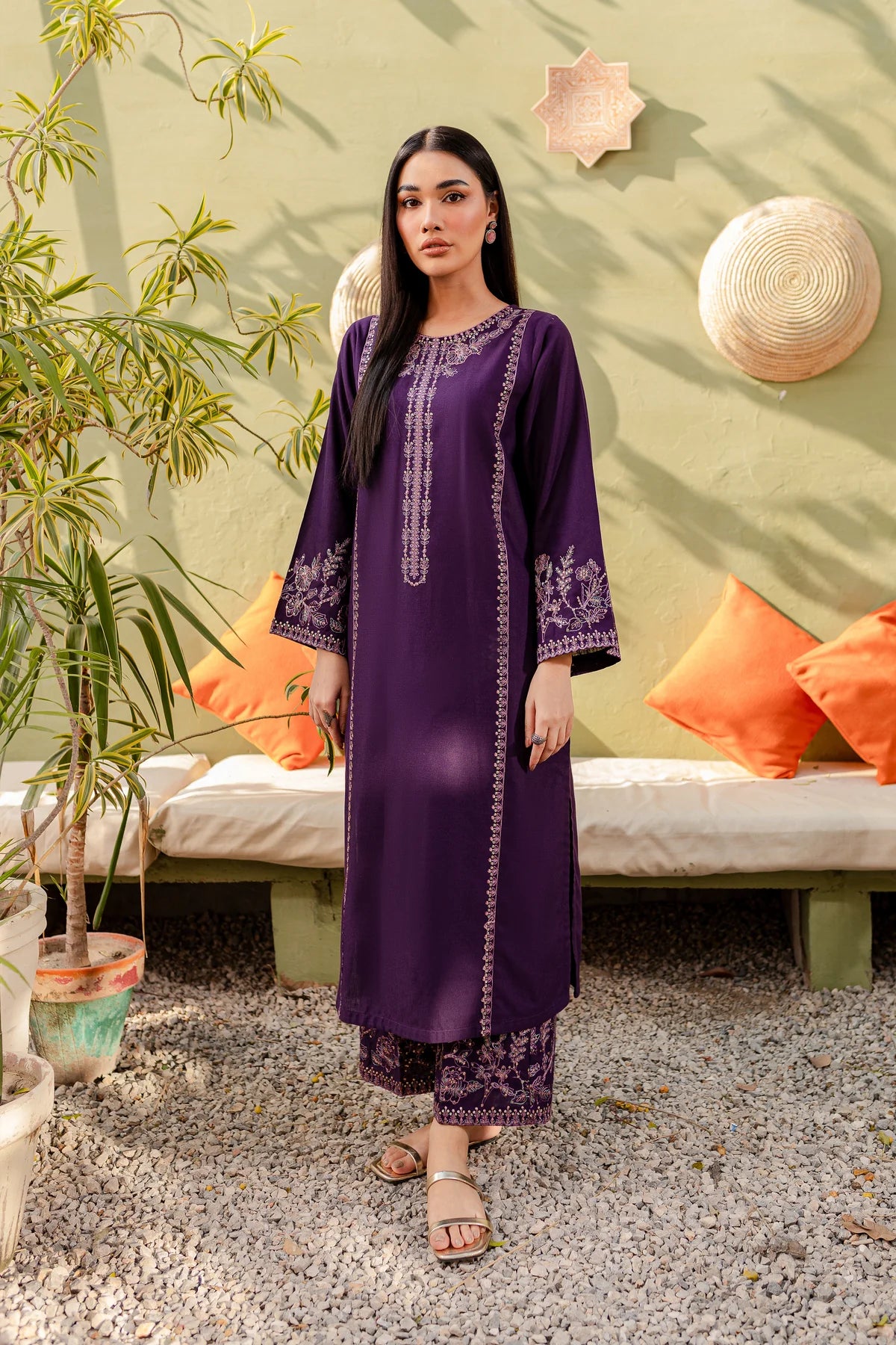 WINTER-  BEST SELLING - NOBARA 2PC EMBROIDERED COTTON DRESS