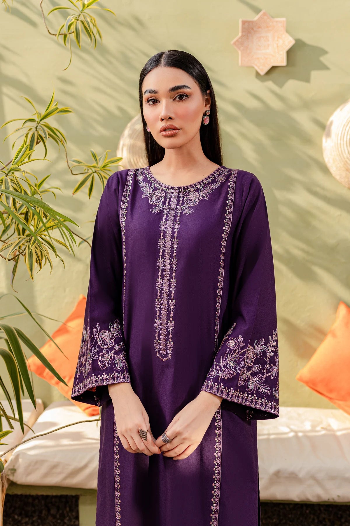 WINTER-  BEST SELLING - NOBARA 2PC EMBROIDERED COTTON DRESS