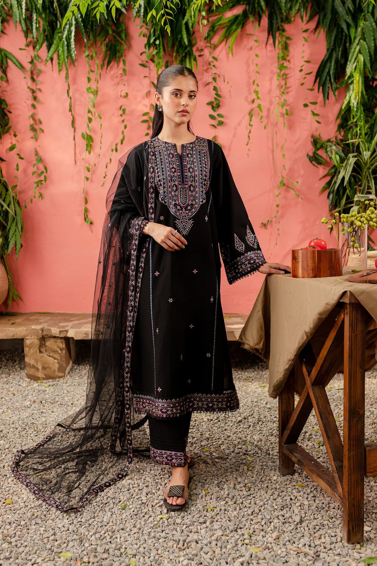 WINTER-  BEST SELLING - NOELLE - 3PC EMBROIDERED SUIT