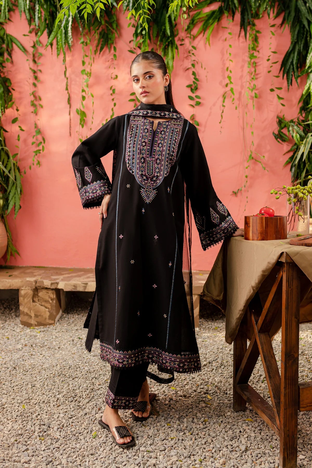 WINTER-  BEST SELLING - NOELLE - 3PC EMBROIDERED SUIT