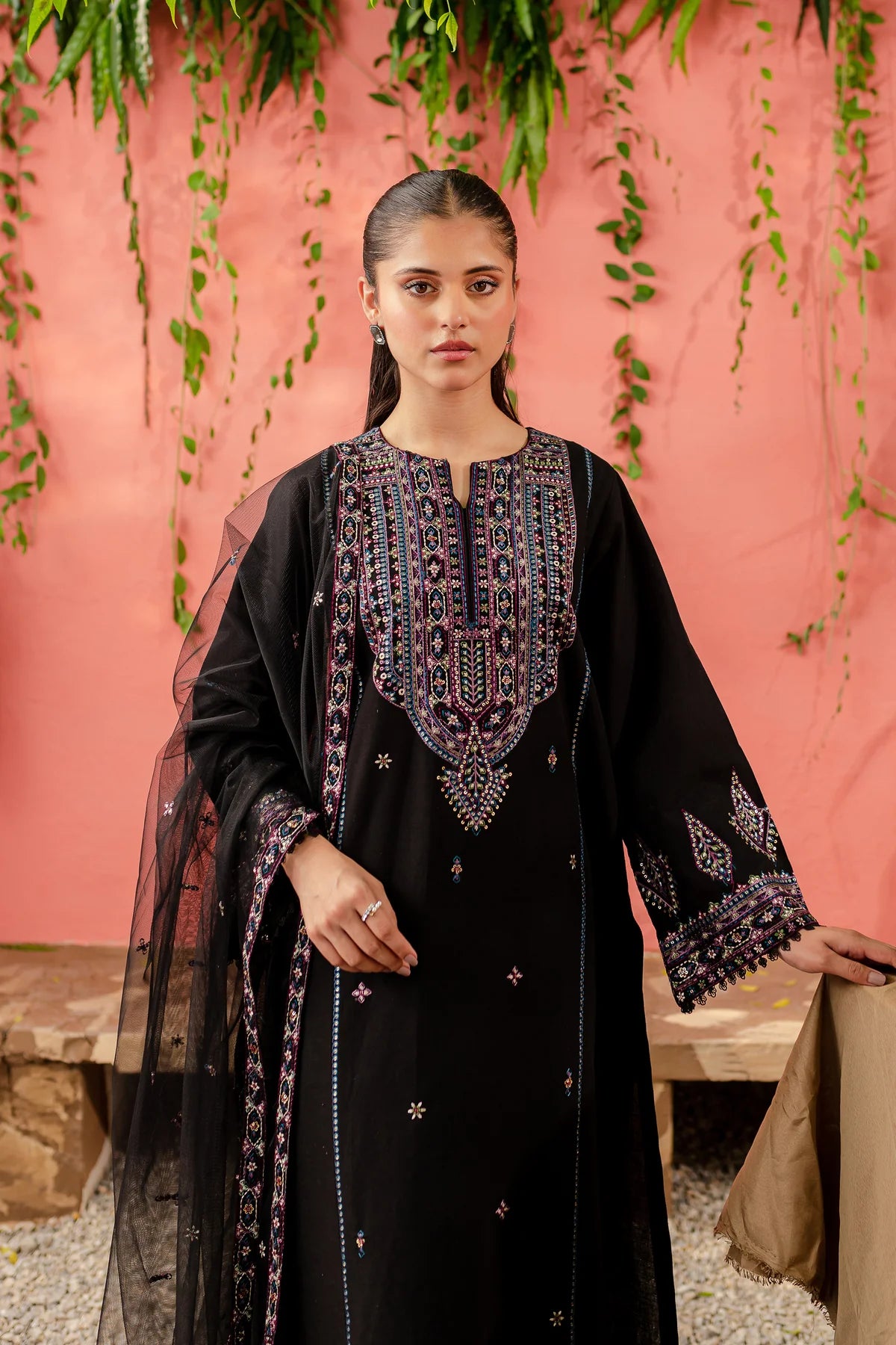 WINTER-  BEST SELLING - NOELLE - 3PC EMBROIDERED SUIT