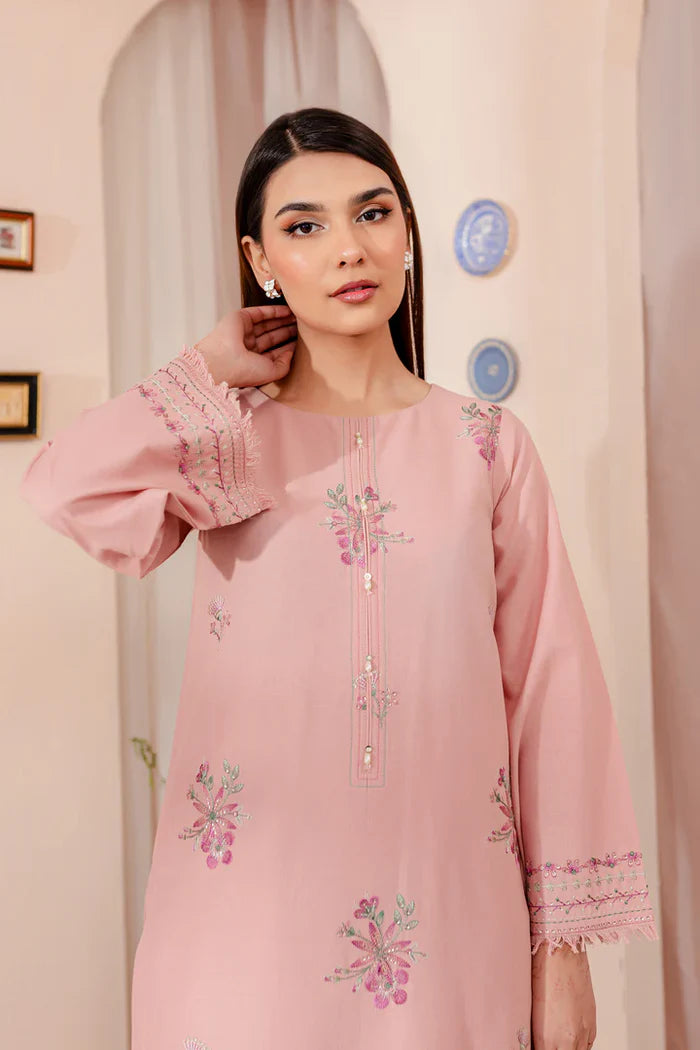 WINTER-  PINK LILLY 2PC - EMBROIDERED COTTON DRESS