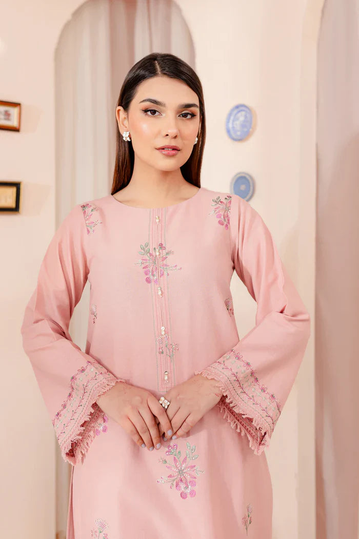 WINTER-  PINK LILLY 2PC - EMBROIDERED COTTON DRESS