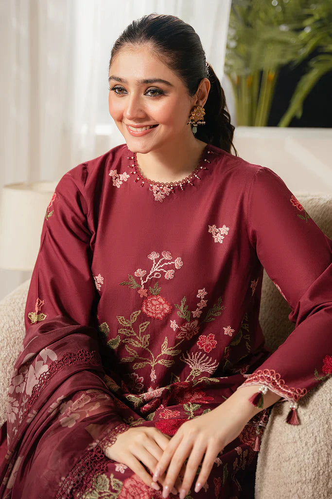 WINTER-  Best Selling - Ruby Maze 3Pc Embroidered Suit