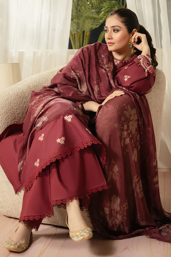 WINTER-  Best Selling - Ruby Maze 3Pc Embroidered Suit