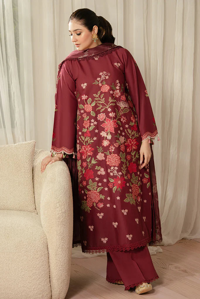 WINTER-  Best Selling - Ruby Maze 3Pc Embroidered Suit