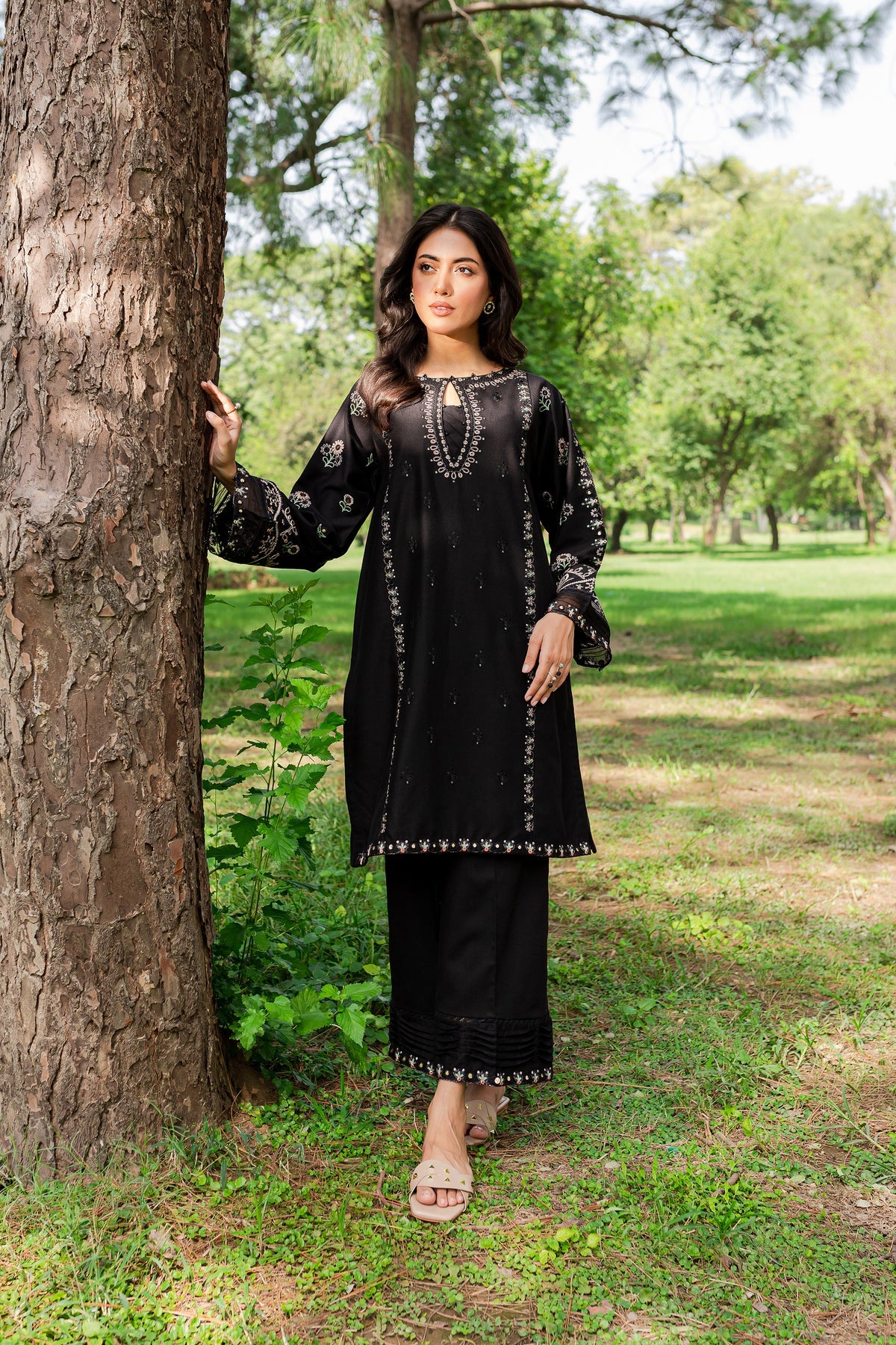 WINTER-  BEST SELLING - SMOKY - 2PC EMBROIDERED SUIT