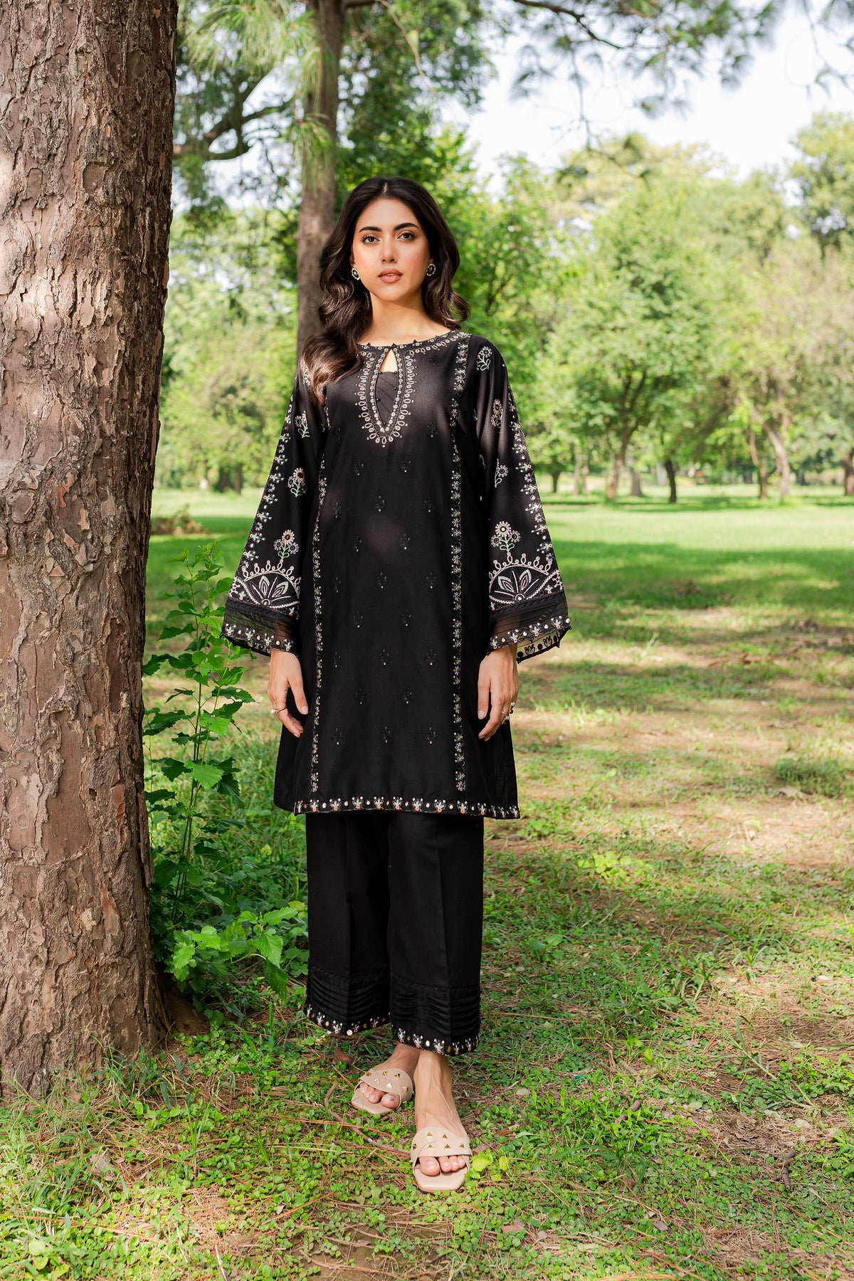 WINTER-  BEST SELLING - SMOKY - 2PC EMBROIDERED SUIT