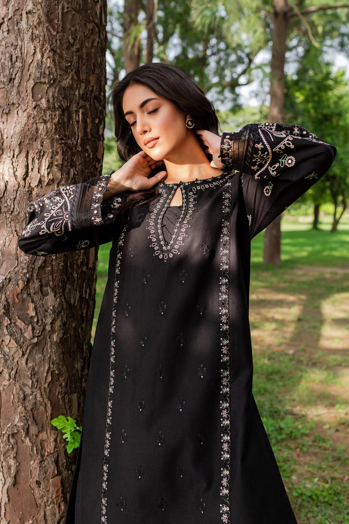 WINTER-  BEST SELLING - SMOKY - 2PC EMBROIDERED SUIT