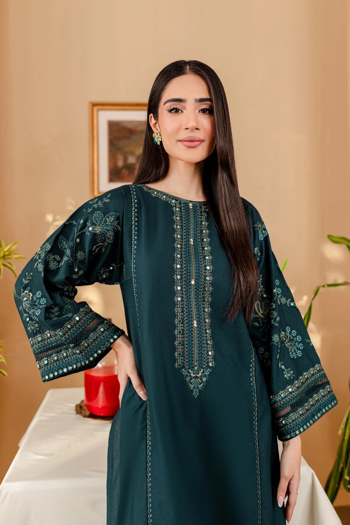 WINTER-  BEST SELLING - SVOY 2PC EMBROIDERED DRESS