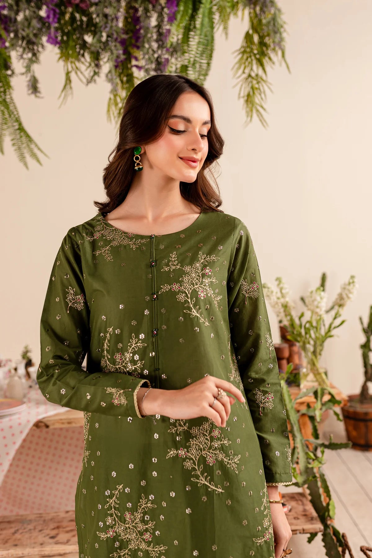 WINTER-  BERTHA 2PC - EMBROIDERED COTTON DRESS