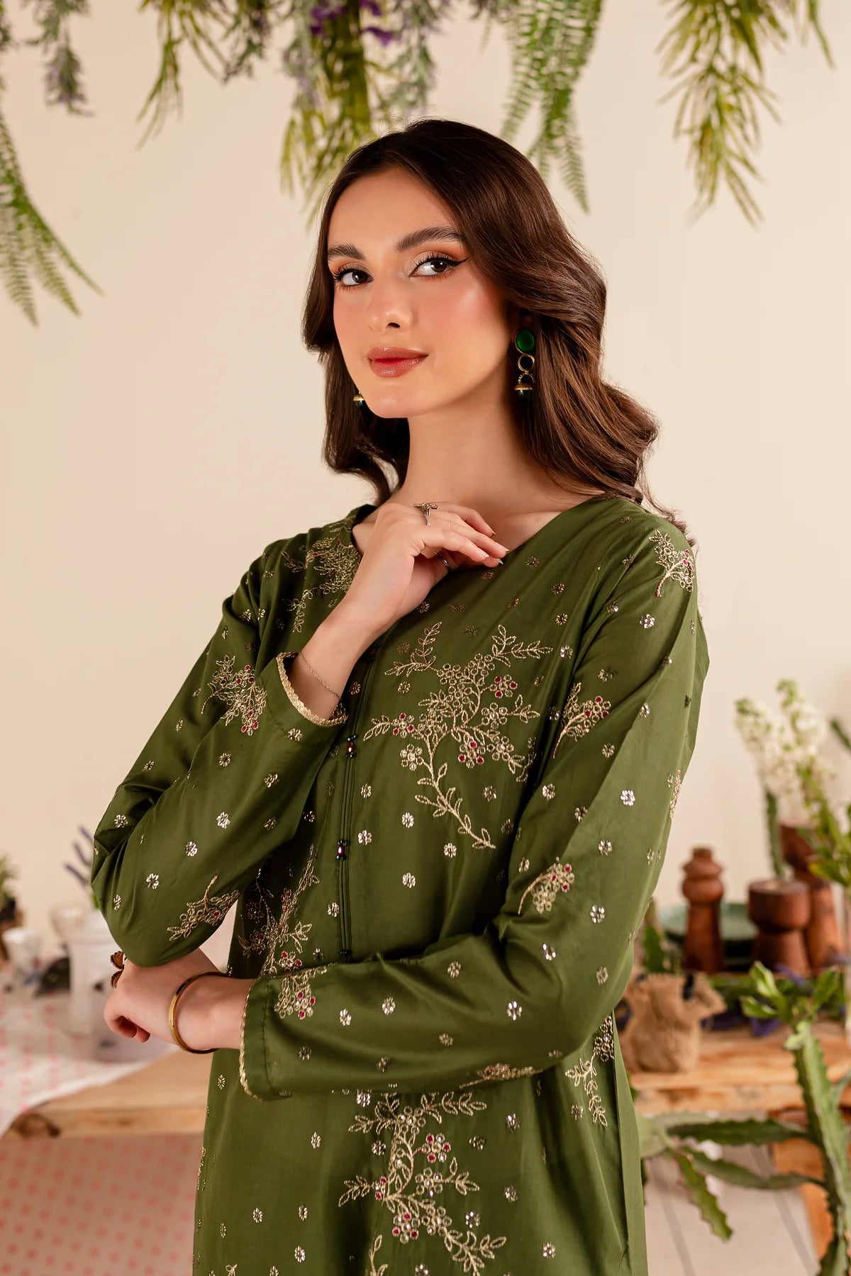 WINTER-  BERTHA 2PC - EMBROIDERED COTTON DRESS