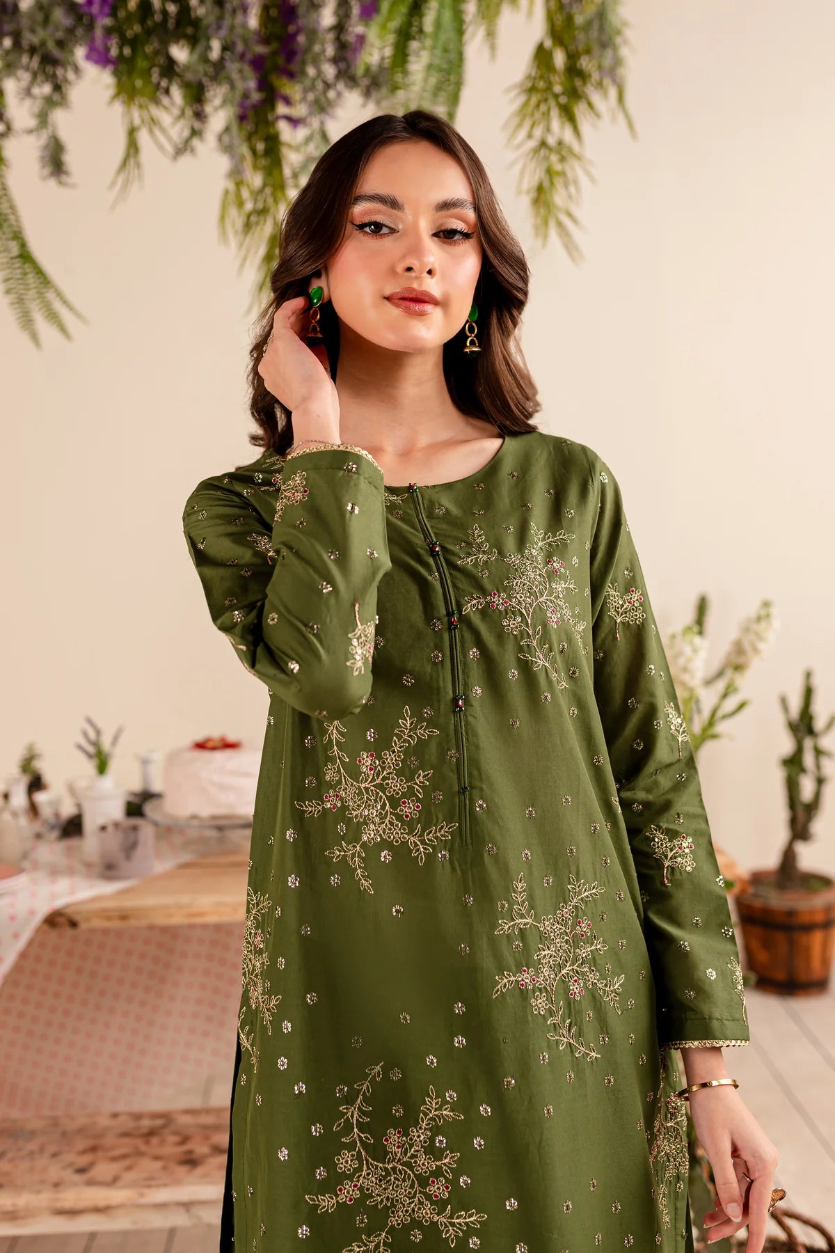 WINTER-  BERTHA 2PC - EMBROIDERED COTTON DRESS