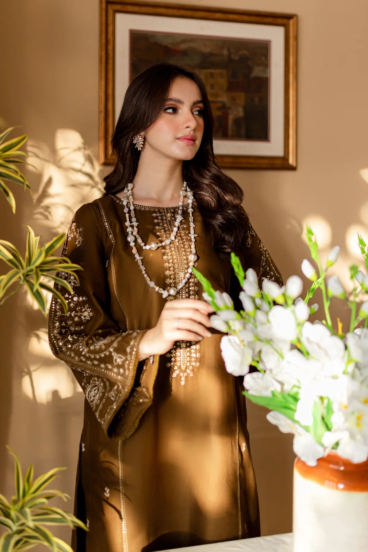 WINTER-  Best Selling - GREEN 2PC EMBROIDERED DRESS