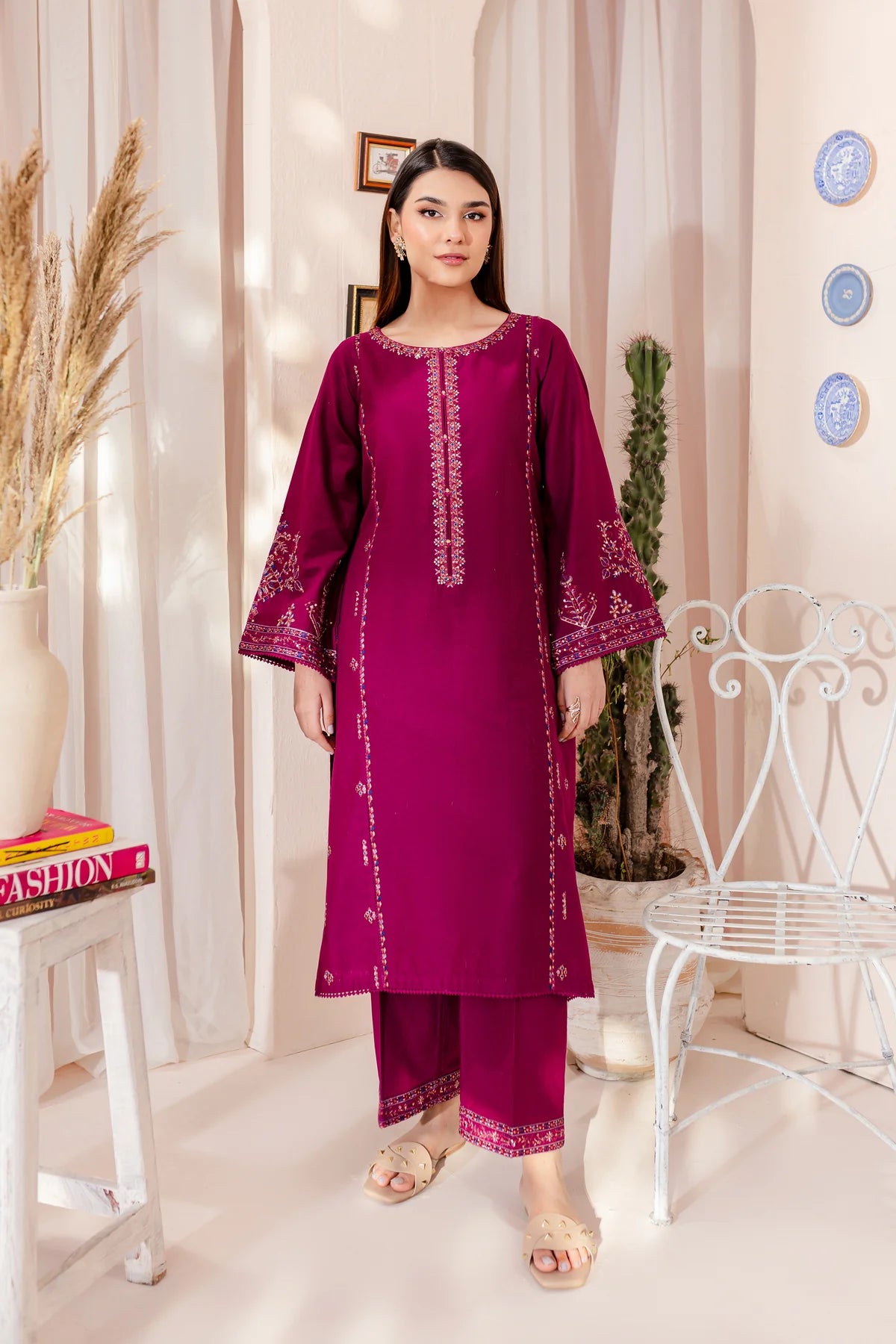 WINTER-  BEST SELLING - JOY 2PC EMBROIDERED DRESS