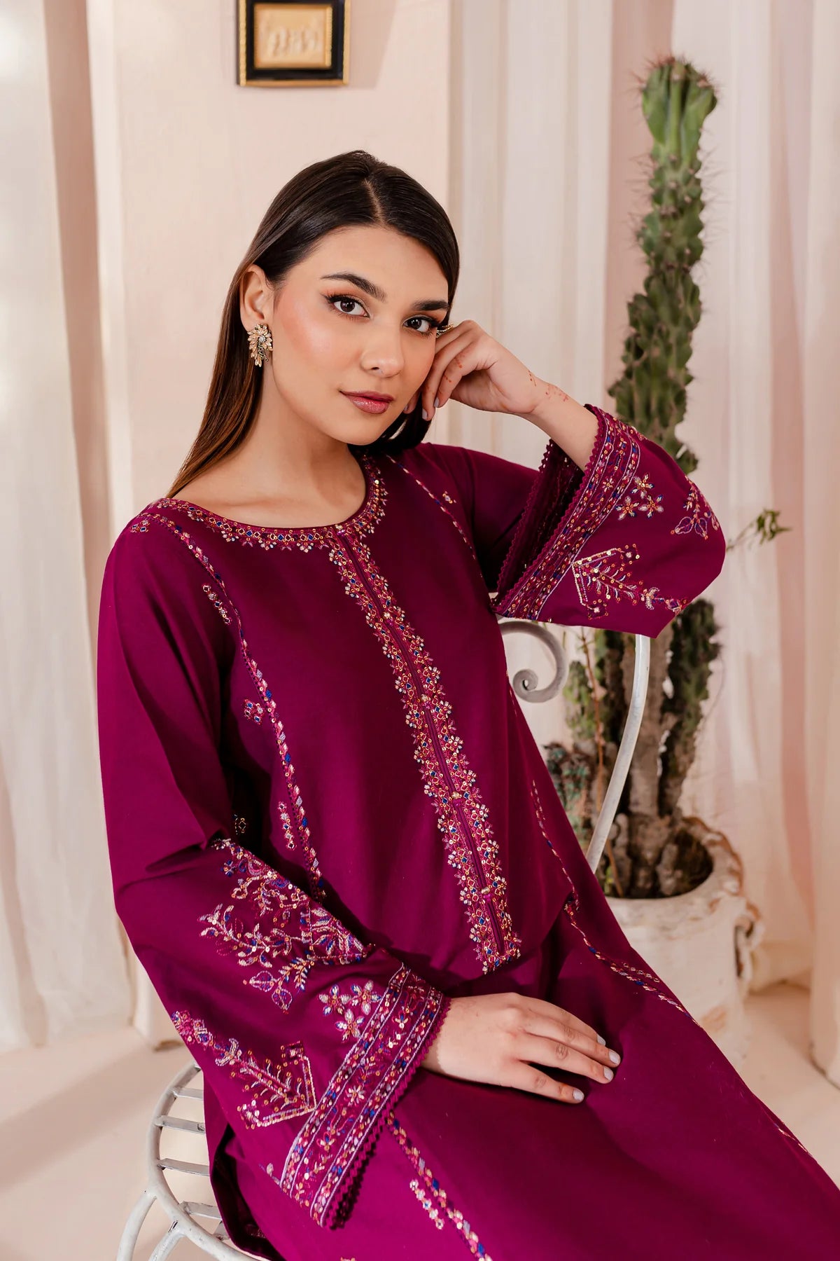 WINTER-  BEST SELLING - JOY 2PC EMBROIDERED DRESS