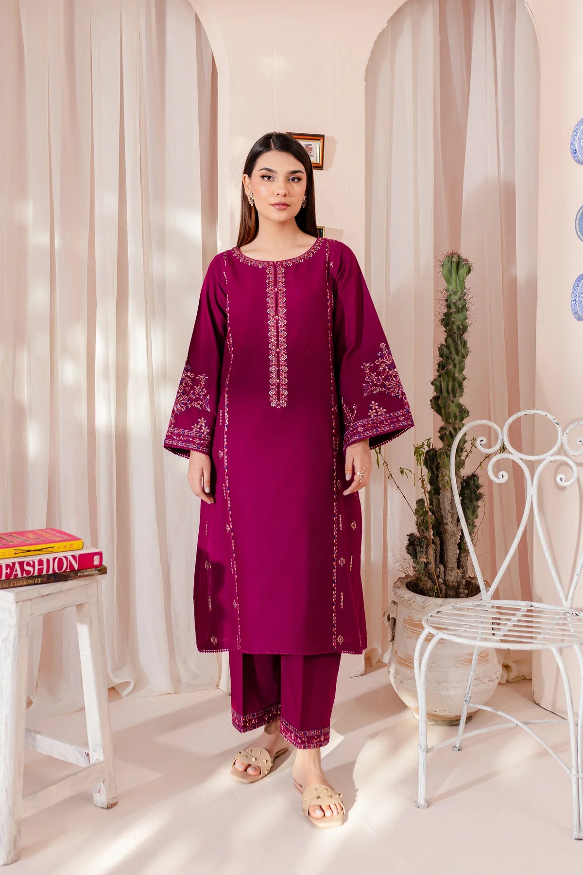 WINTER-  BEST SELLING - JOY 2PC EMBROIDERED DRESS