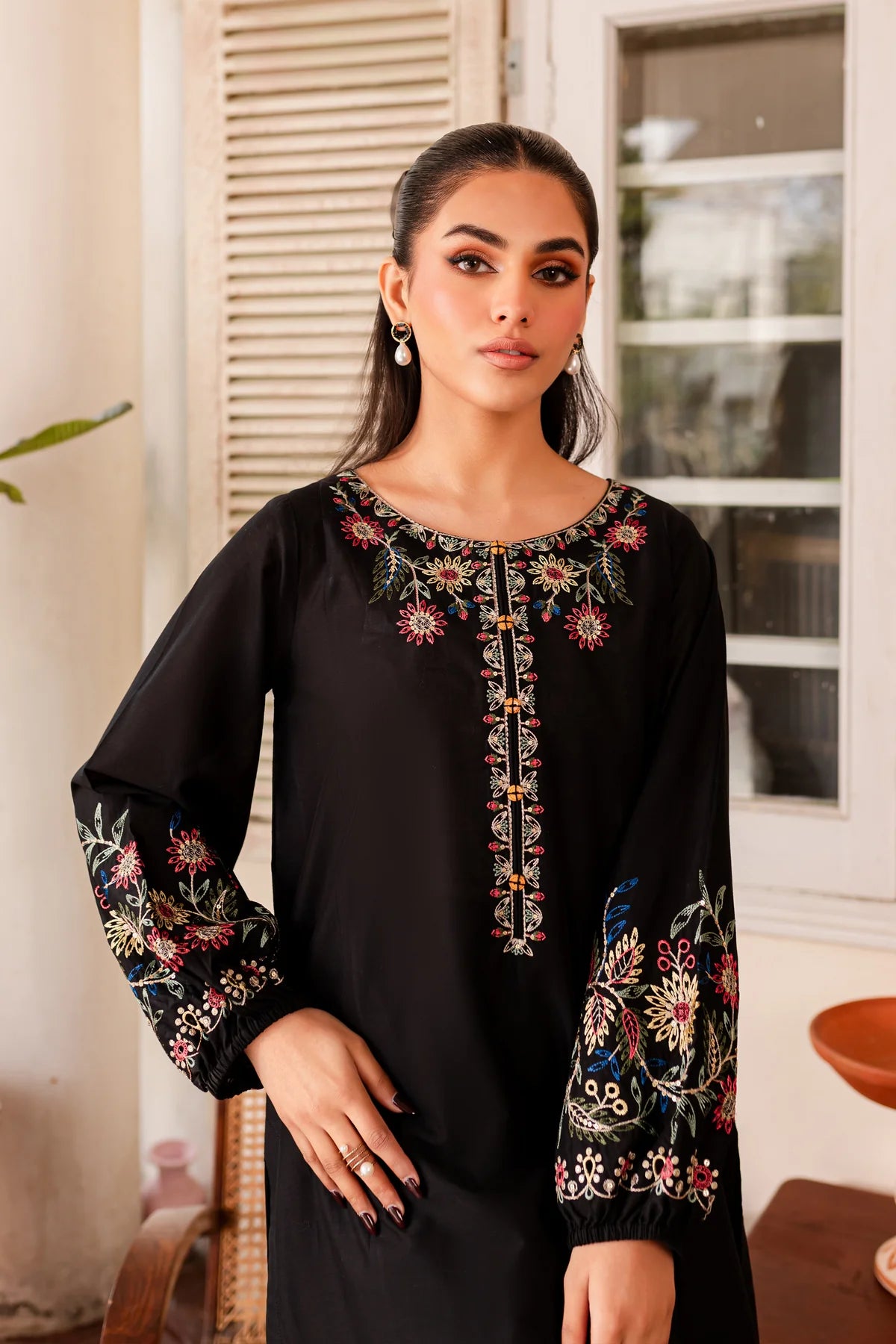 WINTER-  SENA 2PC - EMBROIDERED DRESS